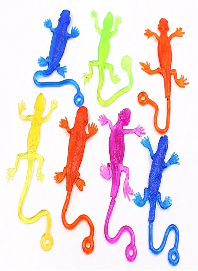 Sticky Stretchy Lizard Toys, Multicolour, Assorted Reptile Figures, Party Favour for Kids