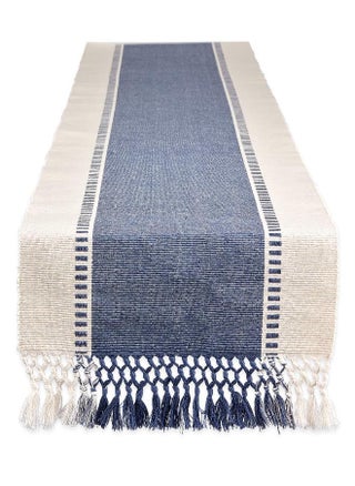 DII Dobby Stripe Woven Table Runner, 13x108-inch, French Blue - pzsku/ZF0AFD72ADF13AE5ADD88Z/45/_/1693218995/2f7cafb4-52d6-4435-8ef9-ae9316825128