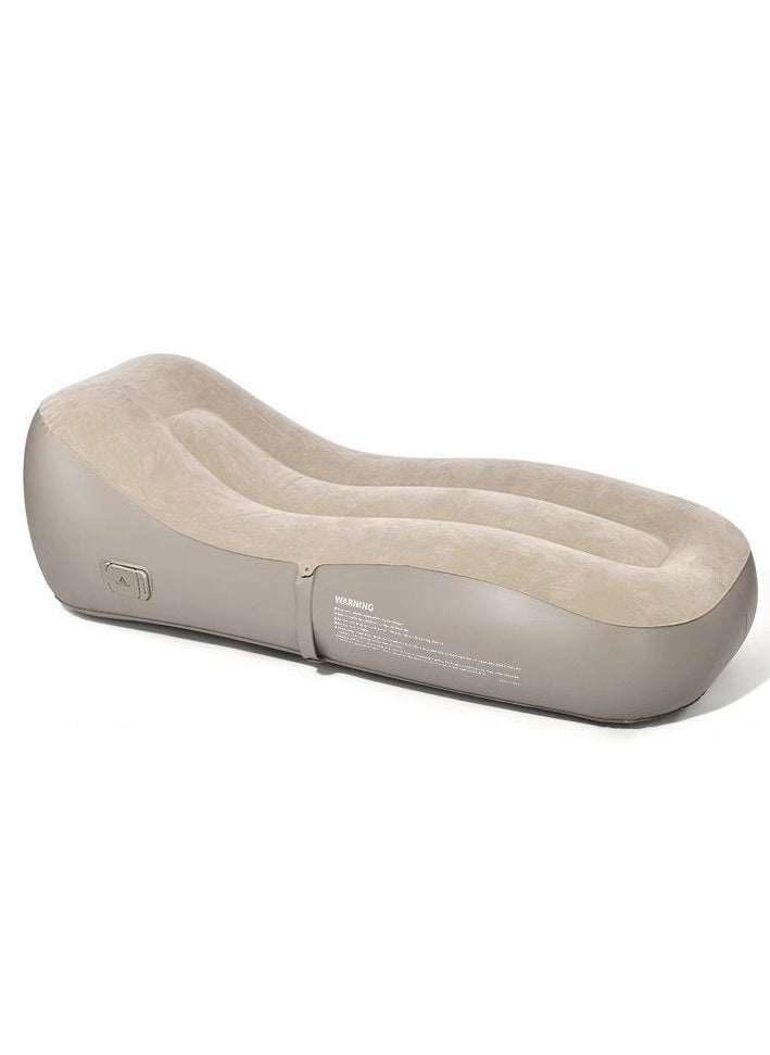 ENJOY - Inflatable Sofa, Heavy Duty Inflatable Sofa Inflatable Lounger Air Cushion Sofa Bed Portable Beach Bed Camping Chair Air Sofa Sofa Hammock Good for Hiking, Khaki - Image 1