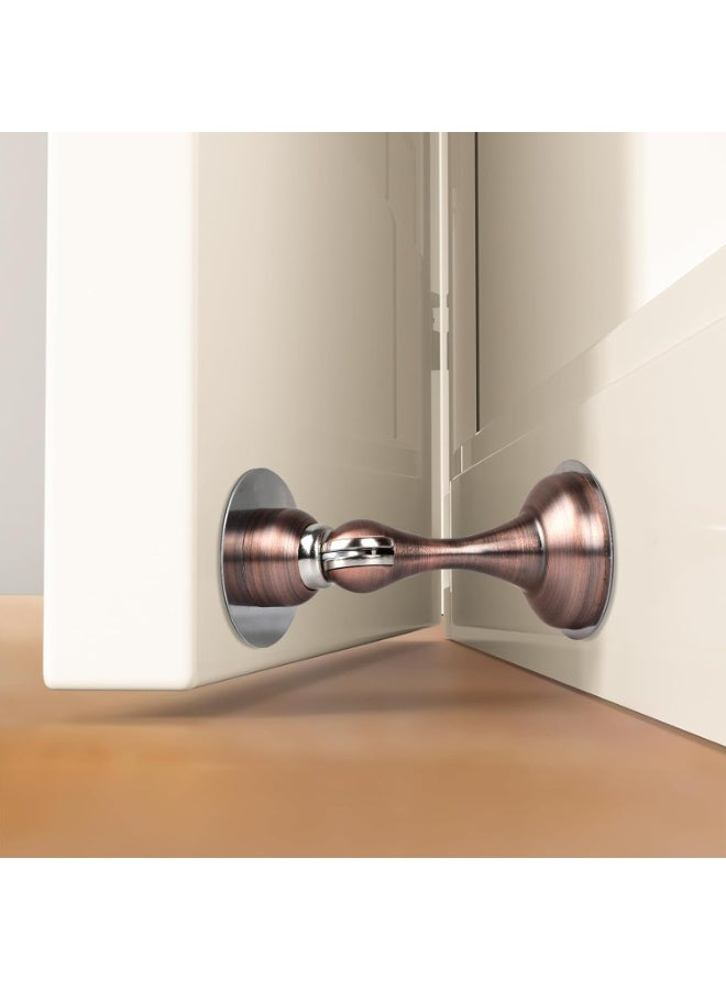 Baytion Magnetic Door Stopper, Stainless Steel Magnetic Door Stop with Buffer Head Keep the Door Open, Drilled/Non-drilled Door Stopper with Hidden Hole for Glass, Wood and Marble - Image 1