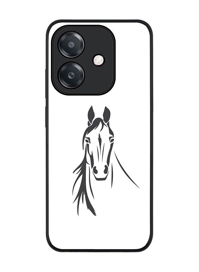 Stylizedd غطاء لهاتف Oppo A60 5G / A3 5G / A3x 5G، حماية كاميرا رفيعة، غطاء هاتف رفيع مضاد للصدمات - الحصان العربي - Image 1