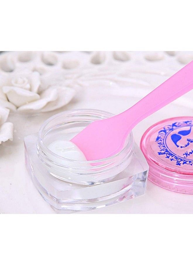 ericotry 100Pcs Disposable Plastic Mini Cosmetic Spatula Scoop Cosmetic Skin Care Facial Cream Spatulas For Mixing And Sampling (Pink)  - Image 5