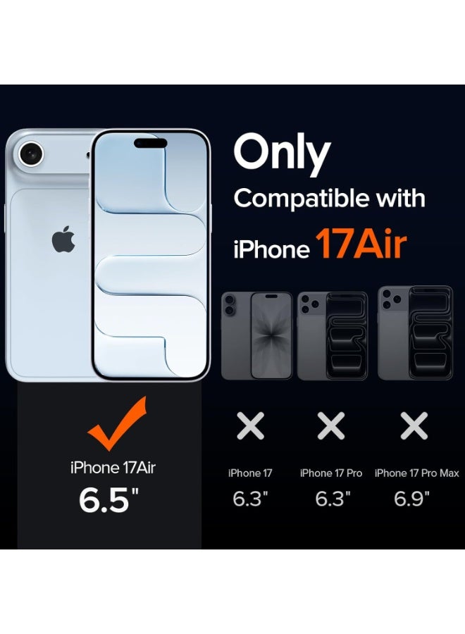 3 in 1 for iPhone 17 Air Case Clear, with Tempered Glass Screen Protector & Camera Lens Protector  ,Camera Control, Military-Grade Protection, Ultra Clear, Shockproof iPhone Cover, Slim Case Cover for 17 Air, Clear - Image 2