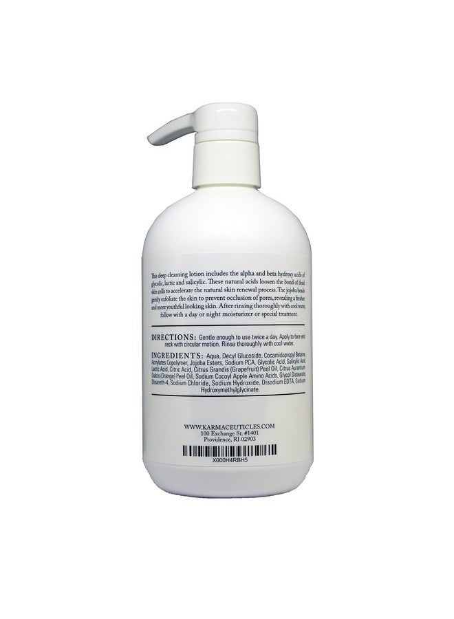 KarmaCeuticles AHA BHA Exfoliating Cleanser 16Oz Exfoliating Cleanser Improves Circulation In The Skin For A Radiant And Healthy Glow - Image 2