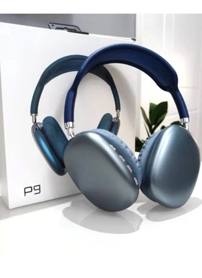 Vitacelli - Bluetooth Wireless Headset Over-Ear Headphone BLUE - Image 1