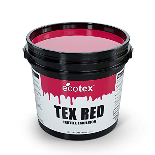 Screen Print Direct Ecotex® Tex-Red Screen Printing Emulsion (Quart - 32oz.) Pre-Sensitized Photo Emulsion for Silk Screens and Fabric - for Screen Printing Plastisol Inks, Pure Photopolymer Screen Printing Supplies - Image 1