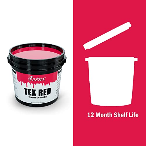 Screen Print Direct Ecotex® Tex-Red Screen Printing Emulsion (Quart - 32oz.) Pre-Sensitized Photo Emulsion for Silk Screens and Fabric - for Screen Printing Plastisol Inks, Pure Photopolymer Screen Printing Supplies - Image 4