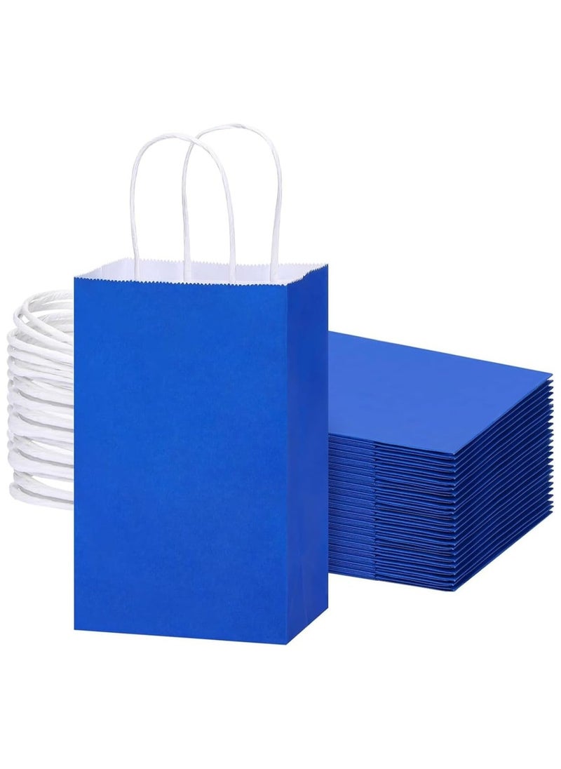 MARKQ [Pack of 24] Kraft Paper Bag (Blue, 22 x 16 x 8 cm)  - Image 1