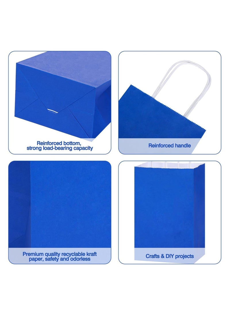 MARKQ [Pack of 24] Kraft Paper Bag (Blue, 22 x 16 x 8 cm)  - Image 3