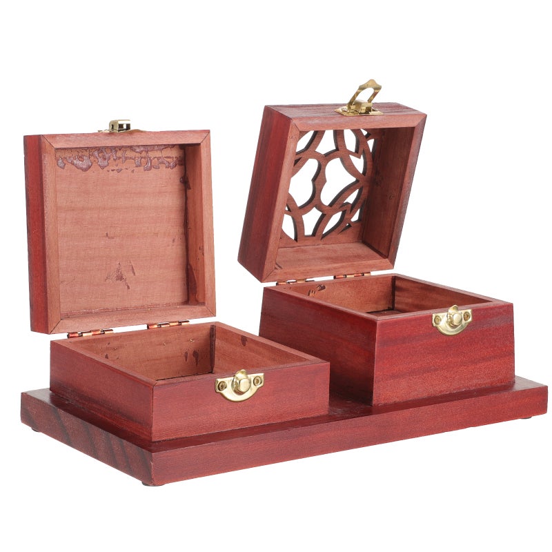 Incense Holder Desktop Retro Censer Incense Burner Tray with Incense Box - Image 4