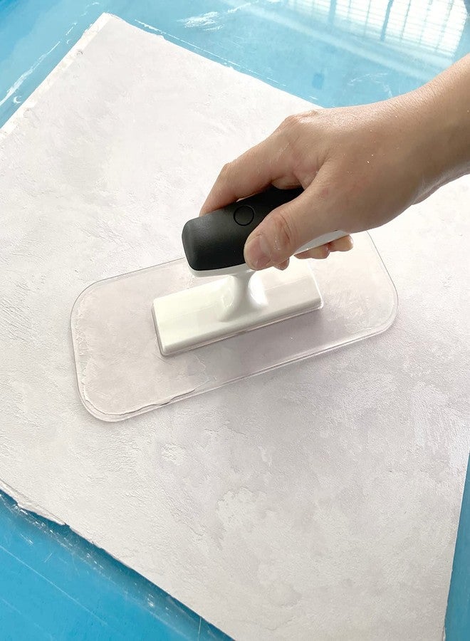 Hanroy Plastic Trowel with Black Comfortable Grip Handle, Includes 3.5" x 9.5'' Finishing Trowels, Lightweight Mounting, Round End, Suitable for Scrape,Plastering and Paint Walls(D1147-T) - Image 3