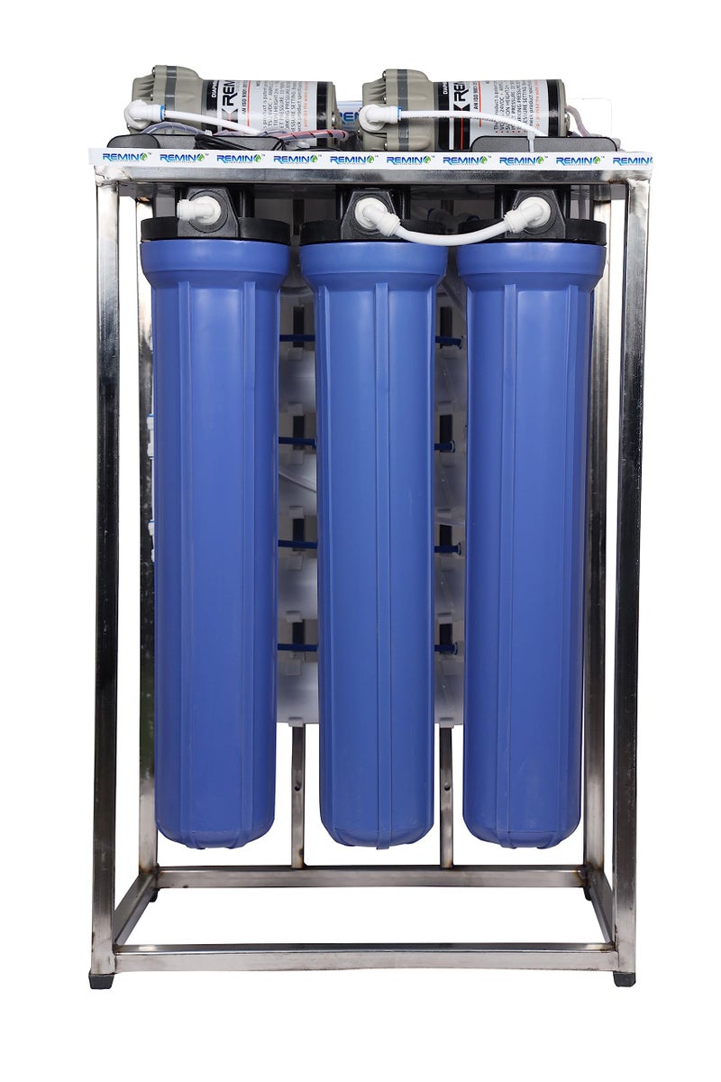 Remino 50 LPH Commercial RO Water Purifier with TDS Adjuster, Dust Protective Cover, Suitable for all type of water supply, Blue - Image 1