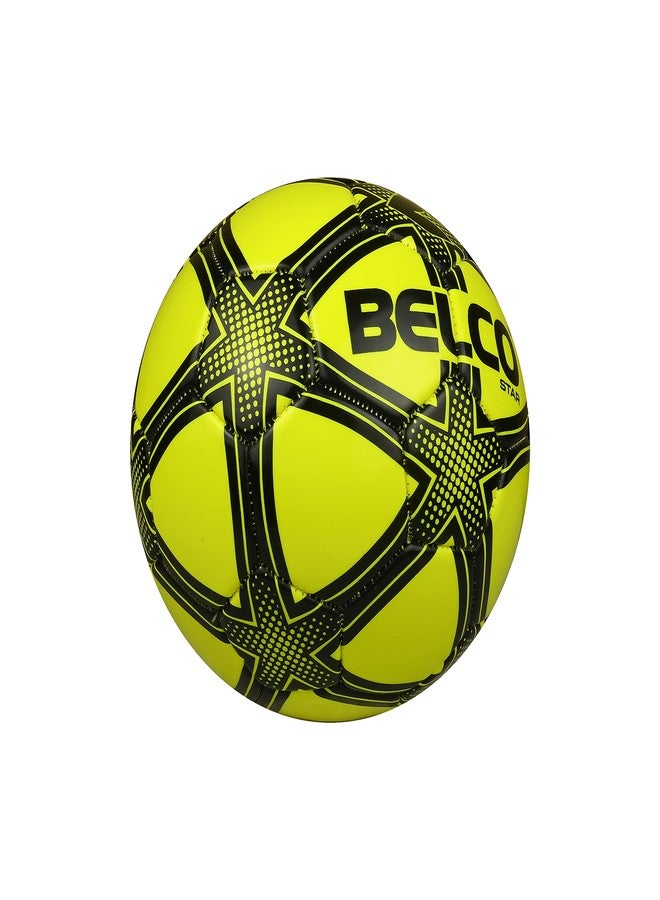 BELCO Florocent PVC Football Size 3, Soccer Ball for Match & Training (Floro Yellow) - Image 2