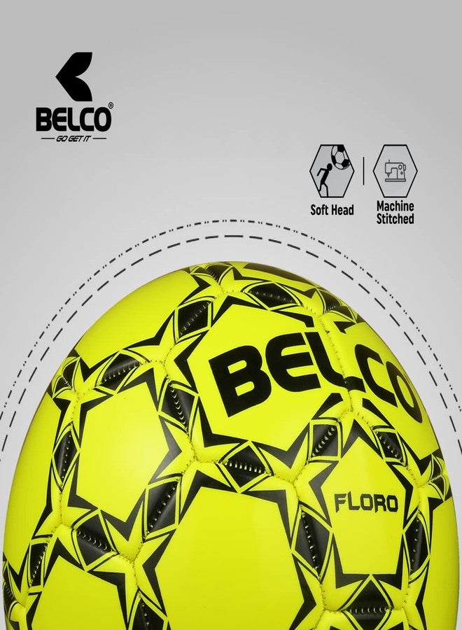 BELCO Florocent PVC Football Size 3, Soccer Ball for Match & Training (Floro Yellow) - Image 5