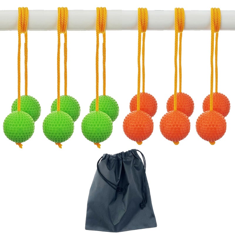 Kasteco 6 Pack Ladder Balls Ladder Toss Balls Ladder Ball Replacement Balls with Storage Bag for Toss Match Red Blue - Image 2