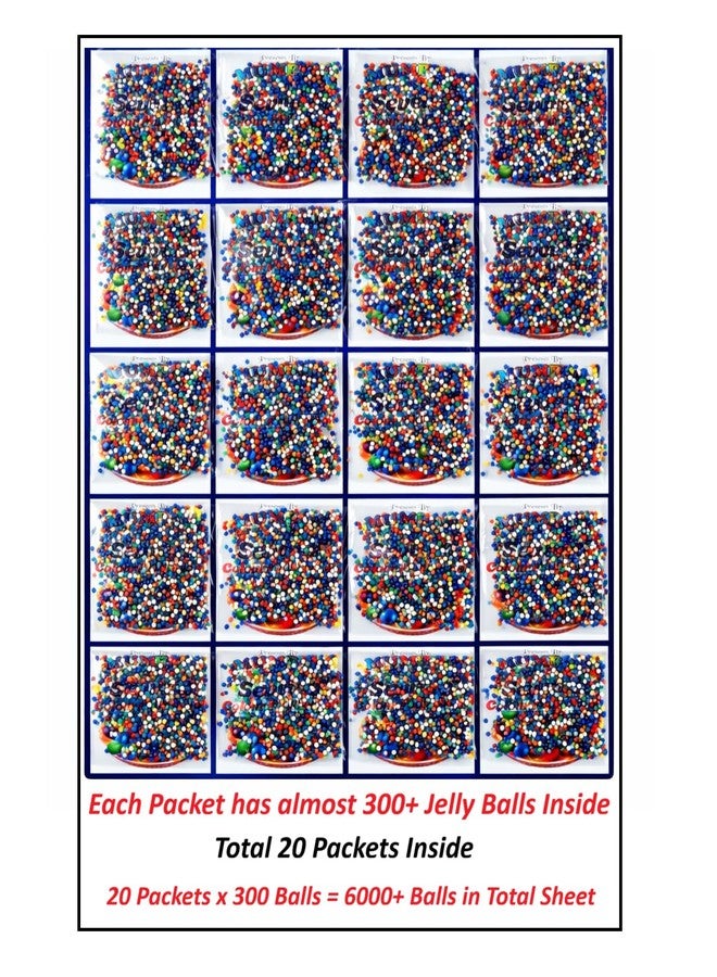 SSKR Water Jelly Water Balls Rubber Jelly Beads - 20 Packets (6,000+ Pcs Inside) - Image 3