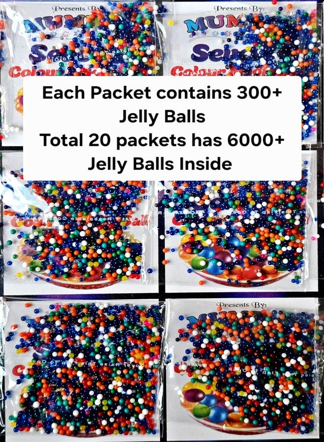 SSKR Water Jelly Water Balls Rubber Jelly Beads - 20 Packets (6,000+ Pcs Inside) - Image 2