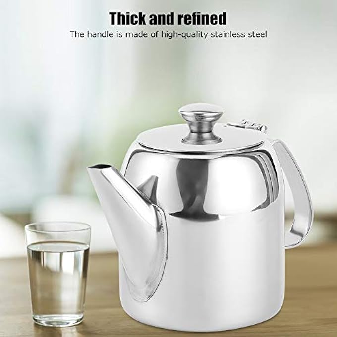 rayihni Stainless Steel Teapot Coffee Pot Teapot Stainless Steel Kettle Cold Water Jug Short Spout For Restaurants Conference Rooms Living Room Outdoor Cocktail Party500Ml - Image 5