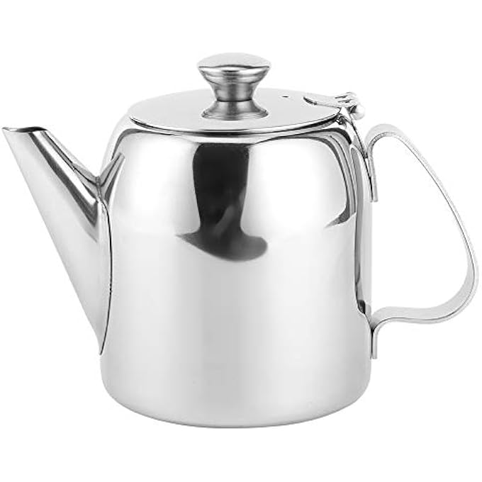 rayihni Stainless Steel Teapot Coffee Pot Teapot Stainless Steel Kettle Cold Water Jug Short Spout For Restaurants Conference Rooms Living Room Outdoor Cocktail Party500Ml - Image 1