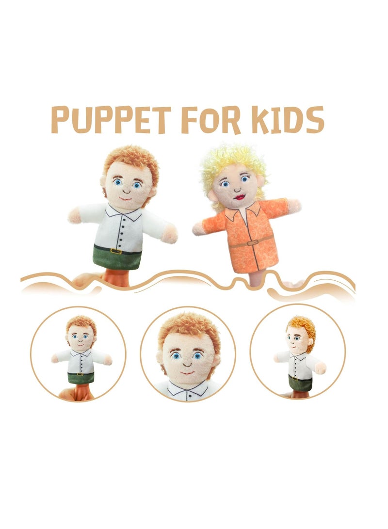 Y&D Finger Puppet Family Finger Puppet,6pcs Cute Puppet Mini Plush Toys Teaching Show,Soft Puppet for Kids Family Members Role Playing Birthday Party - Image 3