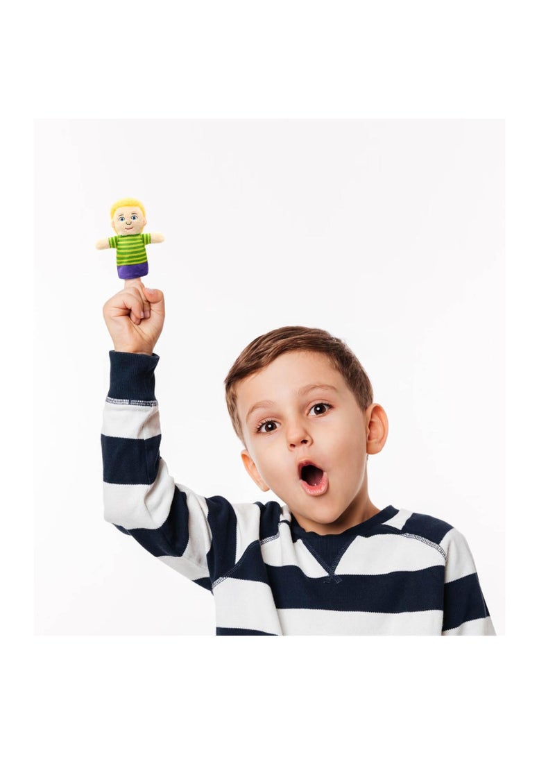 Y&D Finger Puppet Family Finger Puppet,6pcs Cute Puppet Mini Plush Toys Teaching Show,Soft Puppet for Kids Family Members Role Playing Birthday Party - Image 5