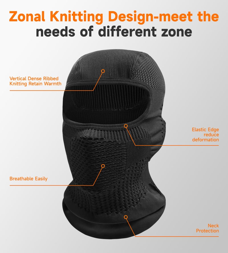 SPTSLFB Warm Ski & Motorcycle Balaclava - Windproof, Breathable Design with Nose & Mouth Vents, Helmet-Friendly, Soft Lining for Skiing/Riding - Image 4