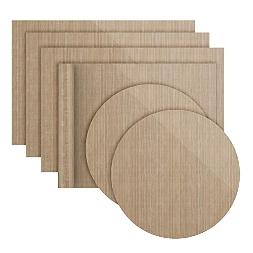 Reusable Baking Sheets Non Stick Homealexa Baking Mat Sheet Baking Tray Liner Set 6PCS Diameter 40cm 2 Sheets 36  42cm 4 Sheets Reusable Professional Quality Nontoxic Cooking Mat