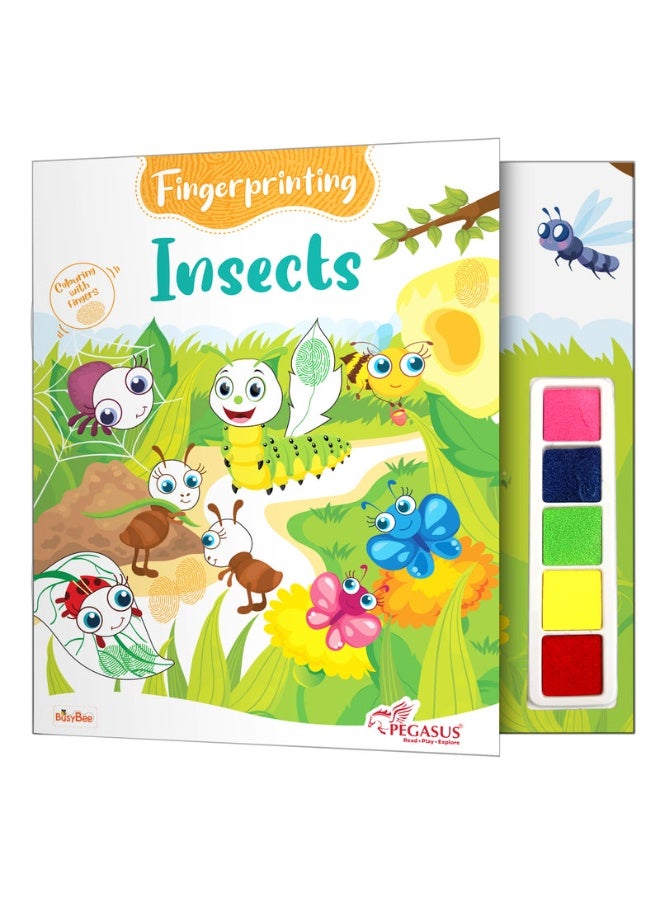 The Insect Garden – Fingerprint Art & Craft Activity Book with Ink Pad for Kids – English - Image 2