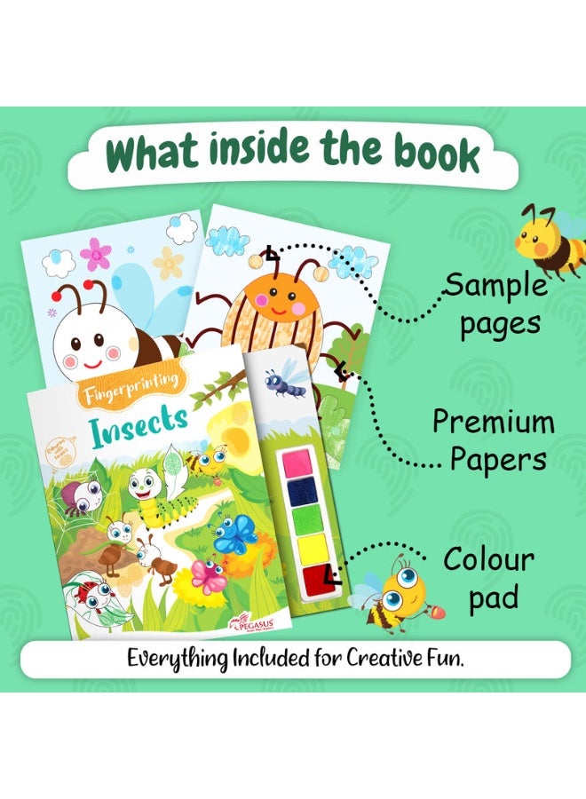 The Insect Garden – Fingerprint Art & Craft Activity Book with Ink Pad for Kids – English - Image 4