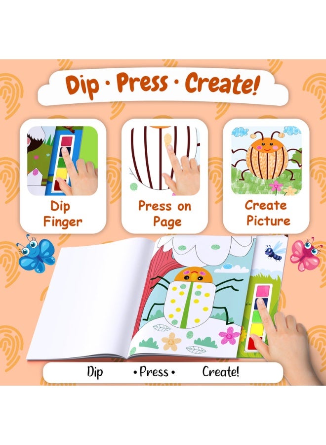 The Insect Garden – Fingerprint Art & Craft Activity Book with Ink Pad for Kids – English - Image 5