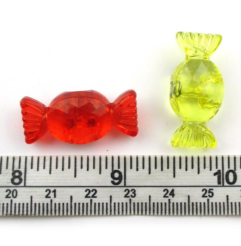 ALL in ONE Mixed Color Acrylic Rhinestone Crystal Candy Shape Beads - Image 3