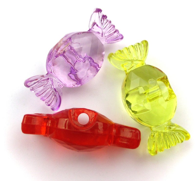 ALL in ONE Mixed Color Acrylic Rhinestone Crystal Candy Shape Beads - Image 4