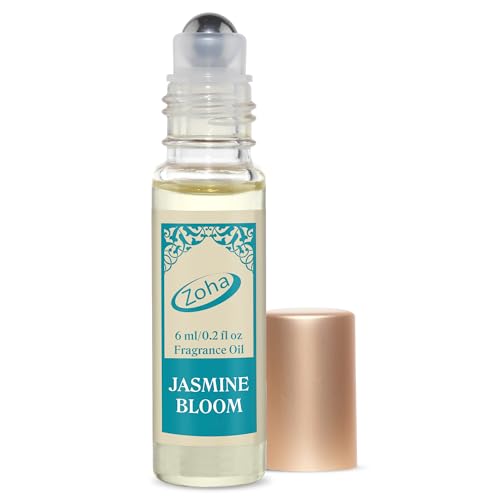 Zoha Jasmine Bloom Oil Perfume for Women & Men, Roll On Perfume Oil and Jasmine Perfume Spray, Alcohol Free Skin Moisturizing Jasmine Oil Perfume