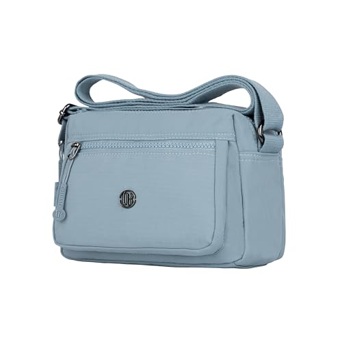 TS WITH TECHSUN Women's Small Crossbody Sling Bag, Stylish Anti-Theft Shoulder Sling Purse, Adjustable Strap, Multiple Compartments, Travel and Daily Essentials (22 × 15 × 10 cm) (Slate Blue) - Image 1