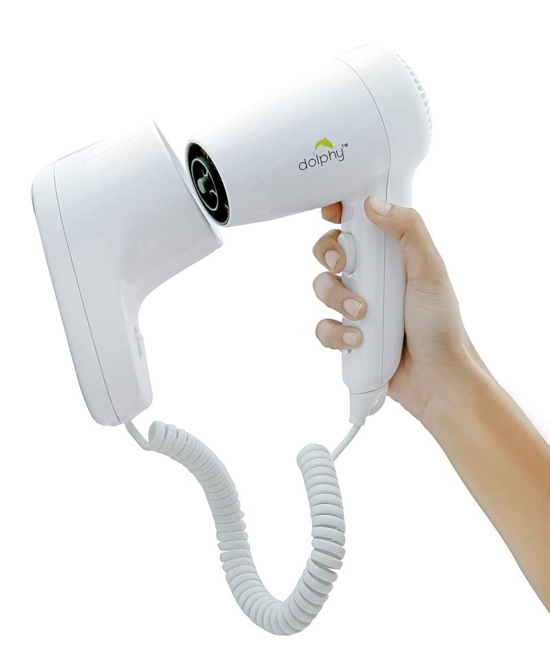 DOLPHY Professional Wall Mounted Hair Dryer Hd-002, 1000 Watts,White - Image 1