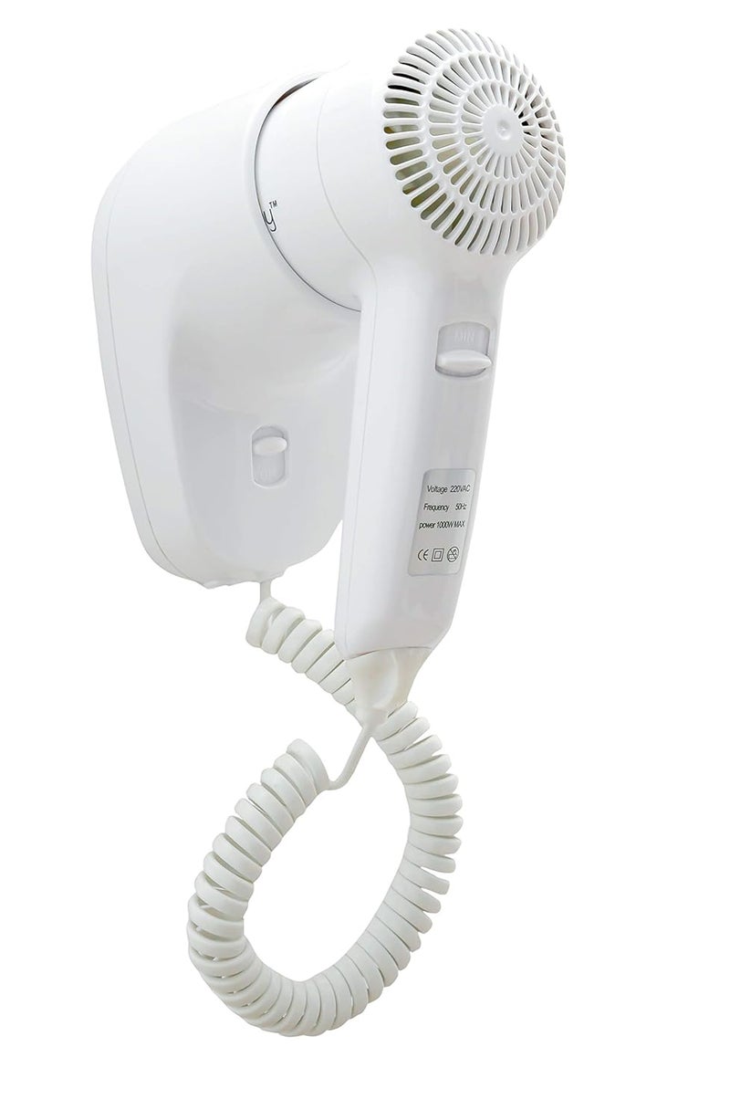 DOLPHY Professional Wall Mounted Hair Dryer Hd-002, 1000 Watts,White - Image 2