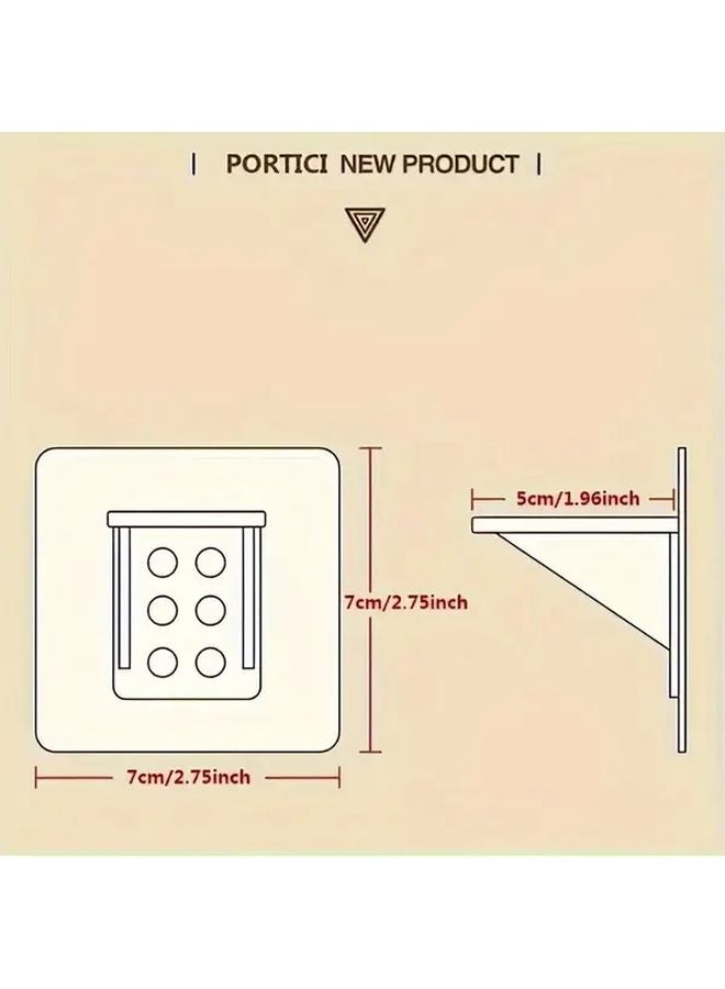 8pcs No Drill Adhesive Shelf Brackets Heavy Duty Wall Mounted Storage Rack For Kitchen - Image 3