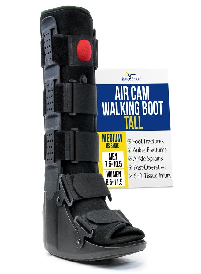 براس دايركت حذاء المشي Brace Direct Tall Air CAM Walker لعلاج كسور الكاحل وكسور القدم وما بعد الجراحة (مقاس متوسط - مقاسات الأحذية الأمريكية للرجال 7.5-10.5 / للنساء 8.5-11.5) - Image 1