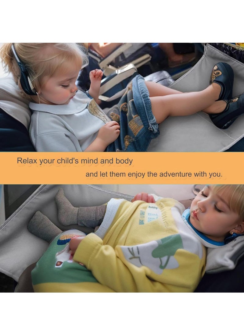 Toddler Airplane Travel Bed, Airplane Footrest Seat Extender for Kids,Toddler Airplane Bed, Toddler Airplane Travel Essentials, Portable Waterproof Airplane Seat Extender for Baby