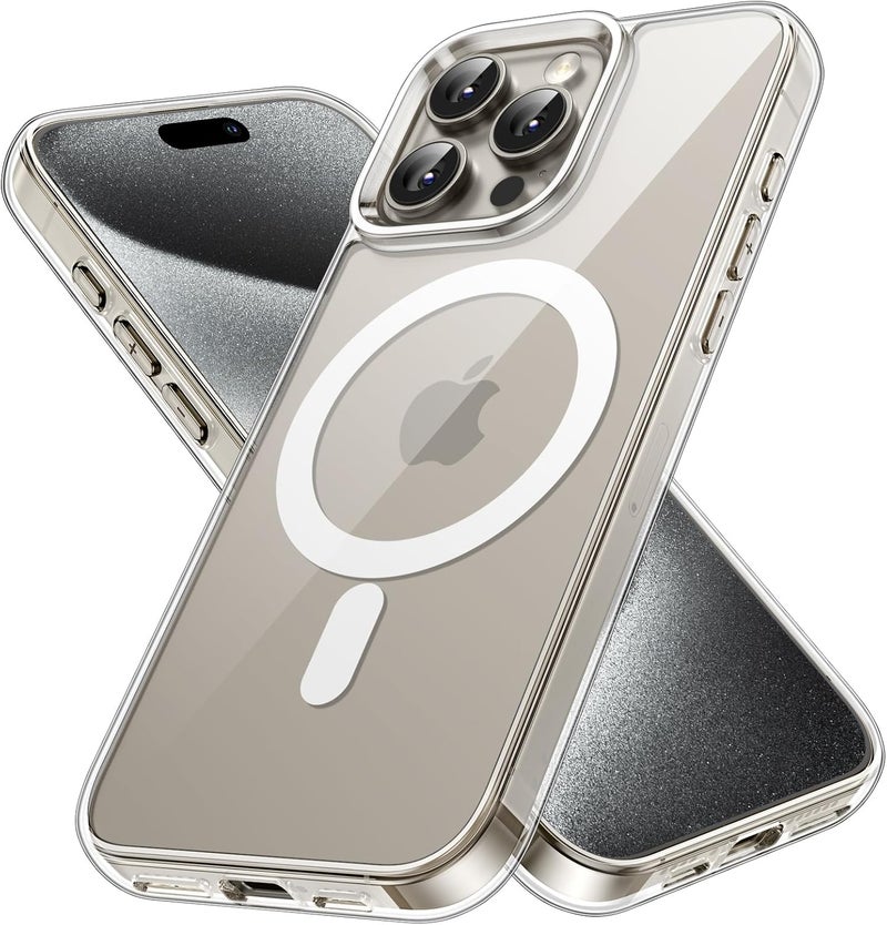 for iPhone 15 - Shockproof Clear Bumper Cover with MagSafe Compatibility - Image 1