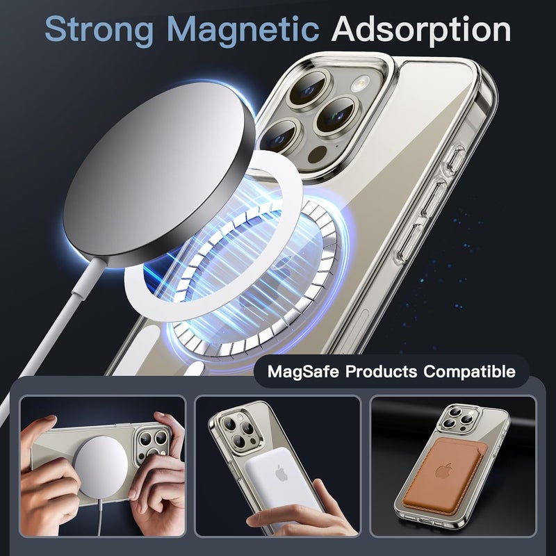 for iPhone 15 - Shockproof Clear Bumper Cover with MagSafe Compatibility - Image 3