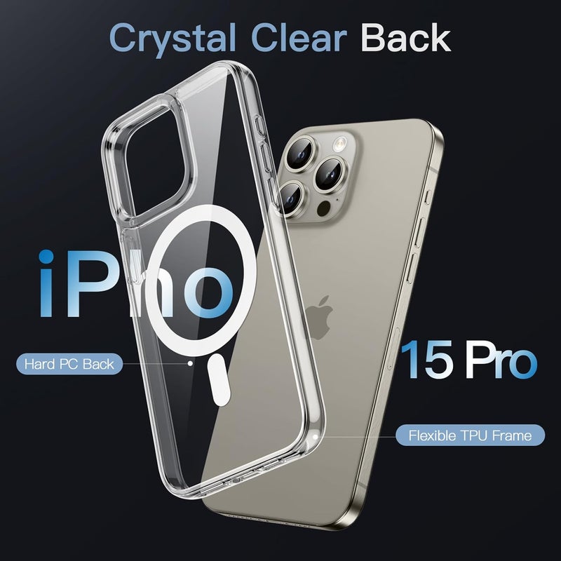 for iPhone 15 - Shockproof Clear Bumper Cover with MagSafe Compatibility - Image 4