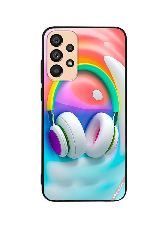 VR CREATIVE Protective Case Cover For Samsung Galaxy A72 Music Headphones Design Multicolour - Image 1