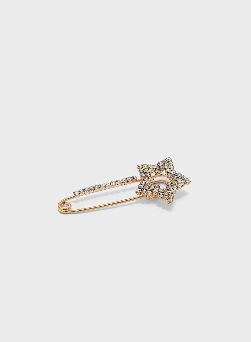 reds revenge Star Safety Pin Brooch