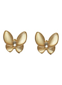 NIBEMINENT Stone Studded Butterfly Designed Stud Earrings  - Image 1