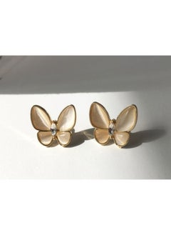 NIBEMINENT Stone Studded Butterfly Designed Stud Earrings  - Image 4