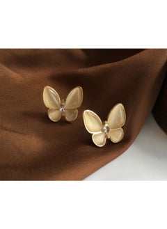 NIBEMINENT Stone Studded Butterfly Designed Stud Earrings  - Image 5
