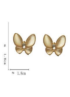NIBEMINENT Stone Studded Butterfly Designed Stud Earrings  - Image 3