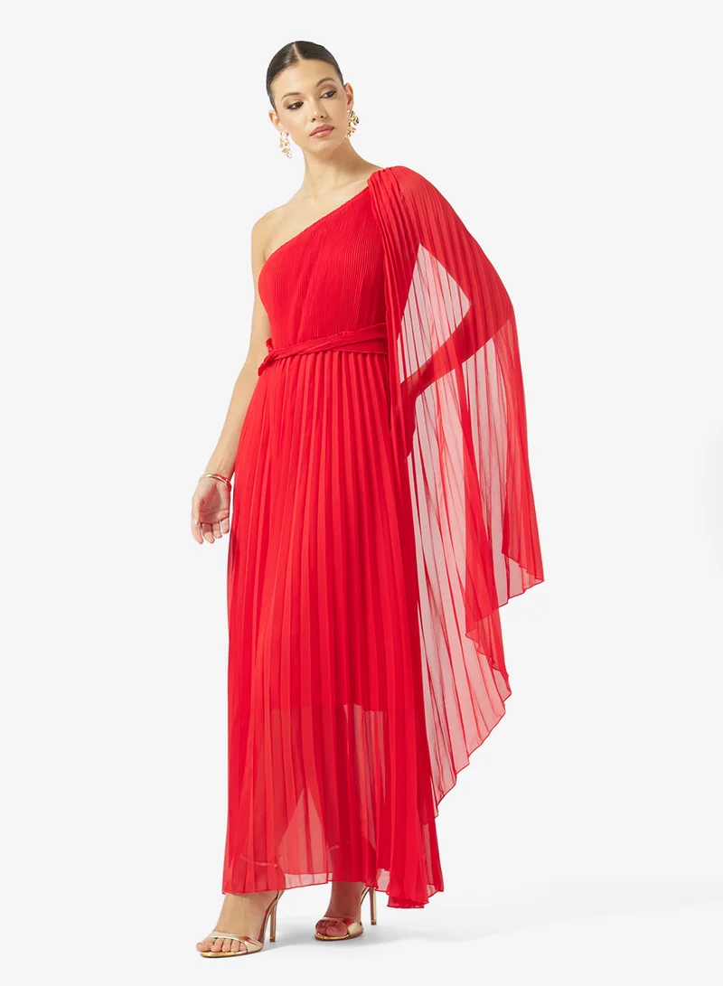 ايلا One Shoulder Pleated Dress