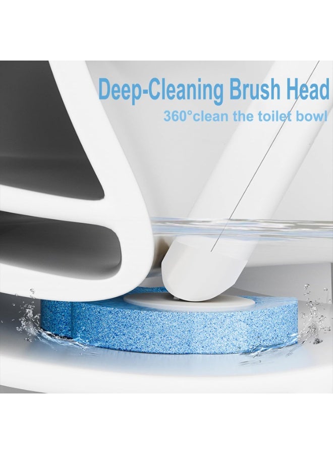 Arabest 2 Pack Disposable Toilet Brush and Holder Set,Extended Handle with 48 Cleaner Refills Toilet Brush for Toilet Bowl Cleaners,Bathroom Cleaning, Bathtub - Blue (Ocean Fresh Scent) - Image 2